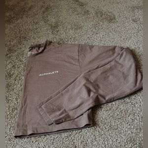 Tan Alphalete Cropped Long sleeve